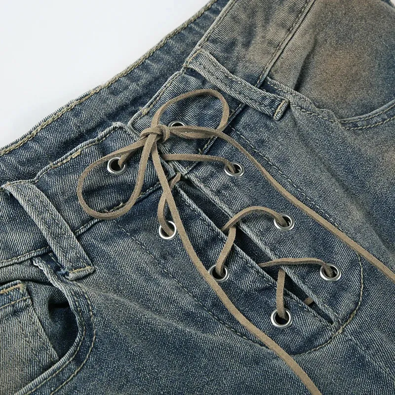 Wide Leg Denim Pants
