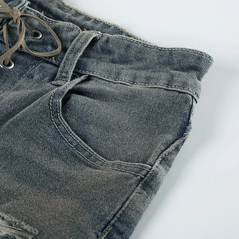 Wide Leg Denim Pants
