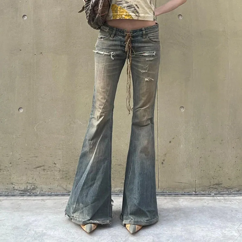 Wide Leg Denim Pants