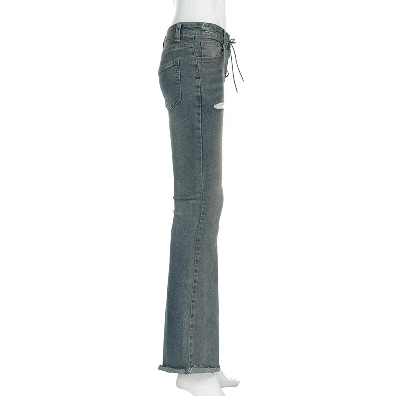 Wide Leg Denim Pants