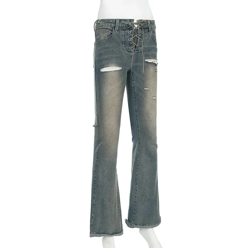 Wide Leg Denim Pants