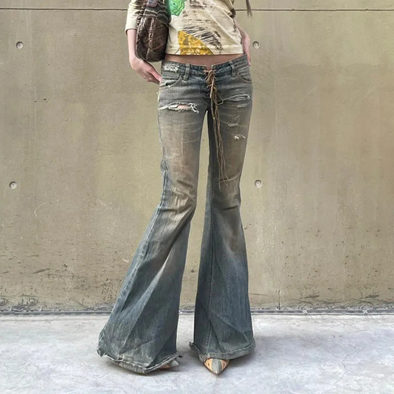 Wide Leg Denim Pants