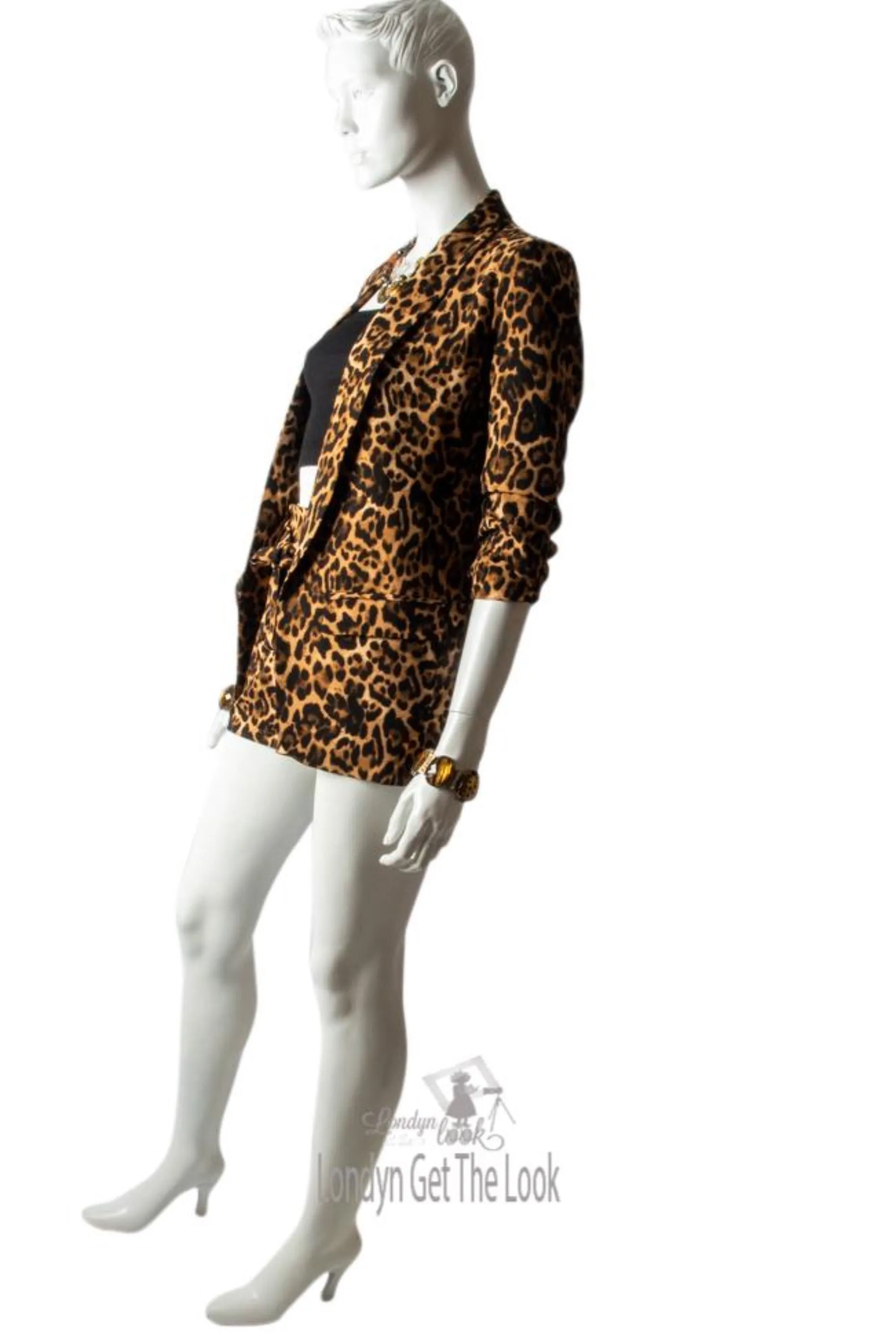 Wild Thing Leopard Print Blazer And Shorts Set