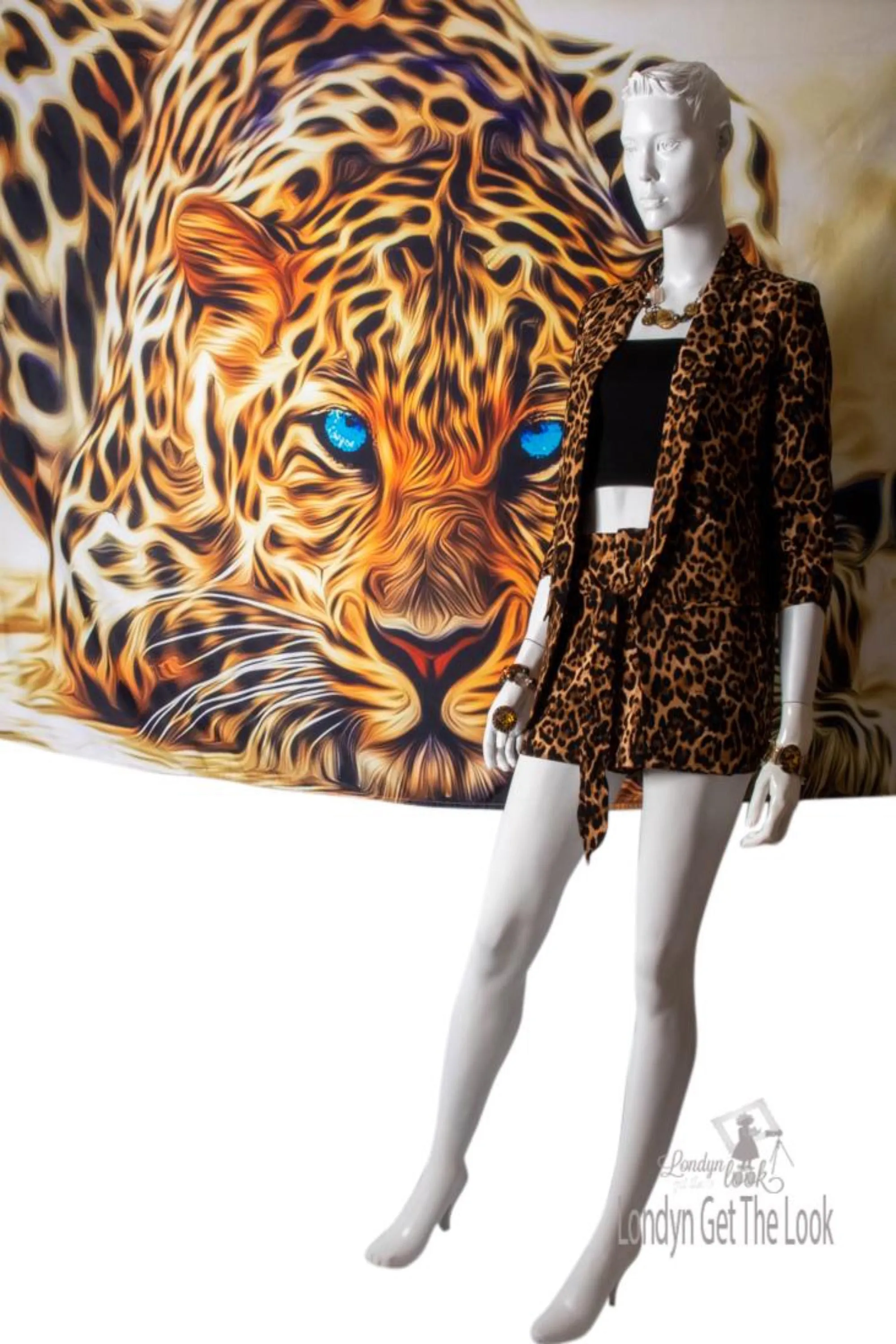 Wild Thing Leopard Print Blazer And Shorts Set