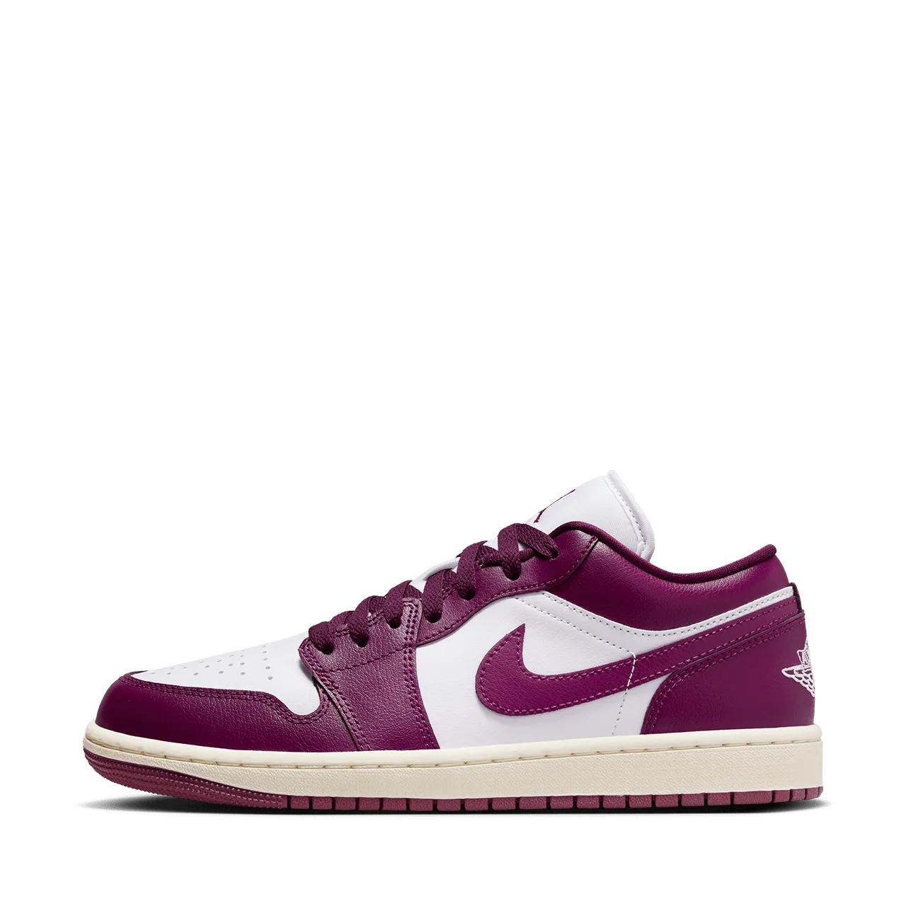 Wmns Air Jordan 1 Low 'White and Bordeaux'