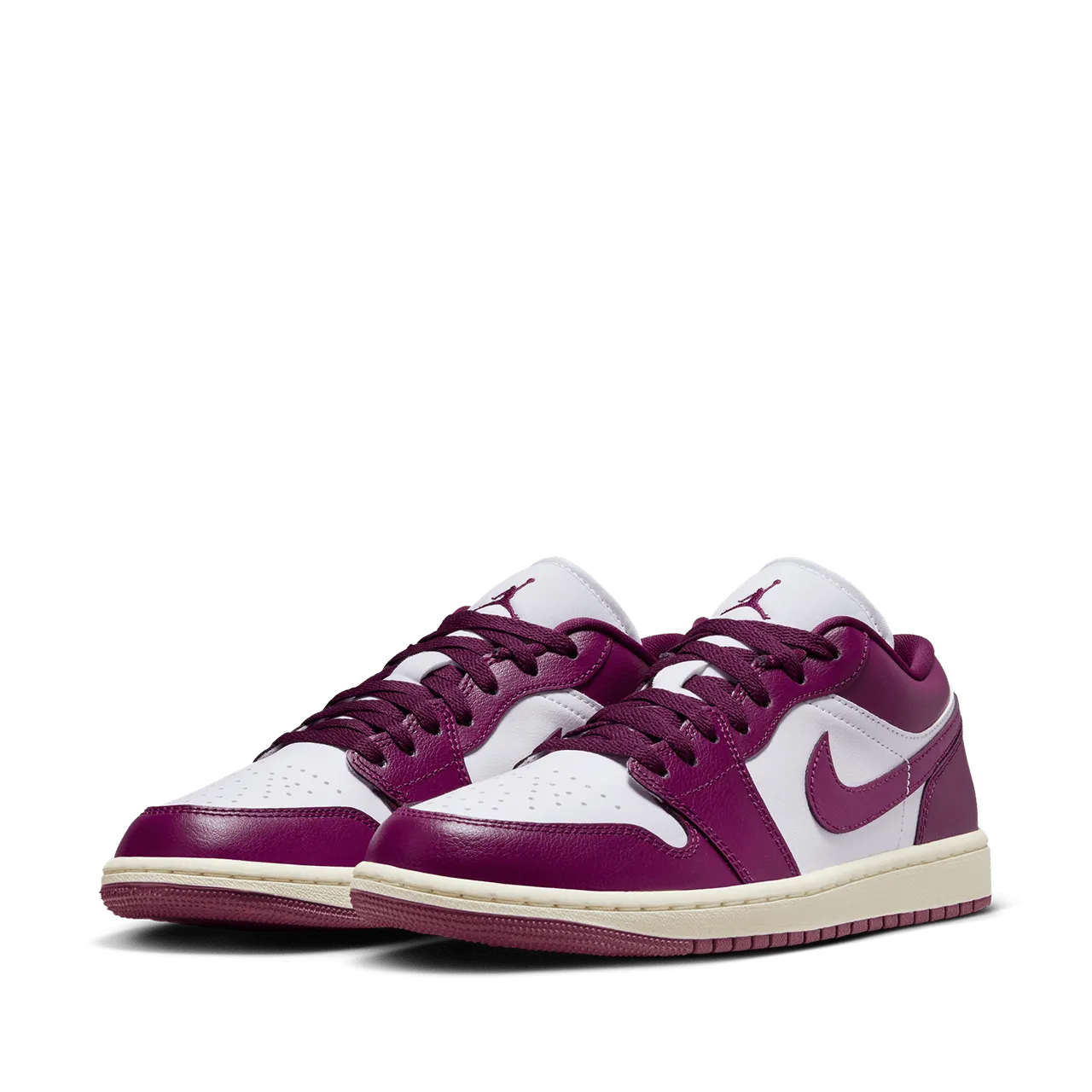 Wmns Air Jordan 1 Low 'White and Bordeaux'
