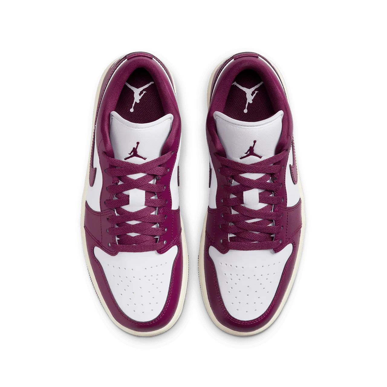 Wmns Air Jordan 1 Low 'White and Bordeaux'