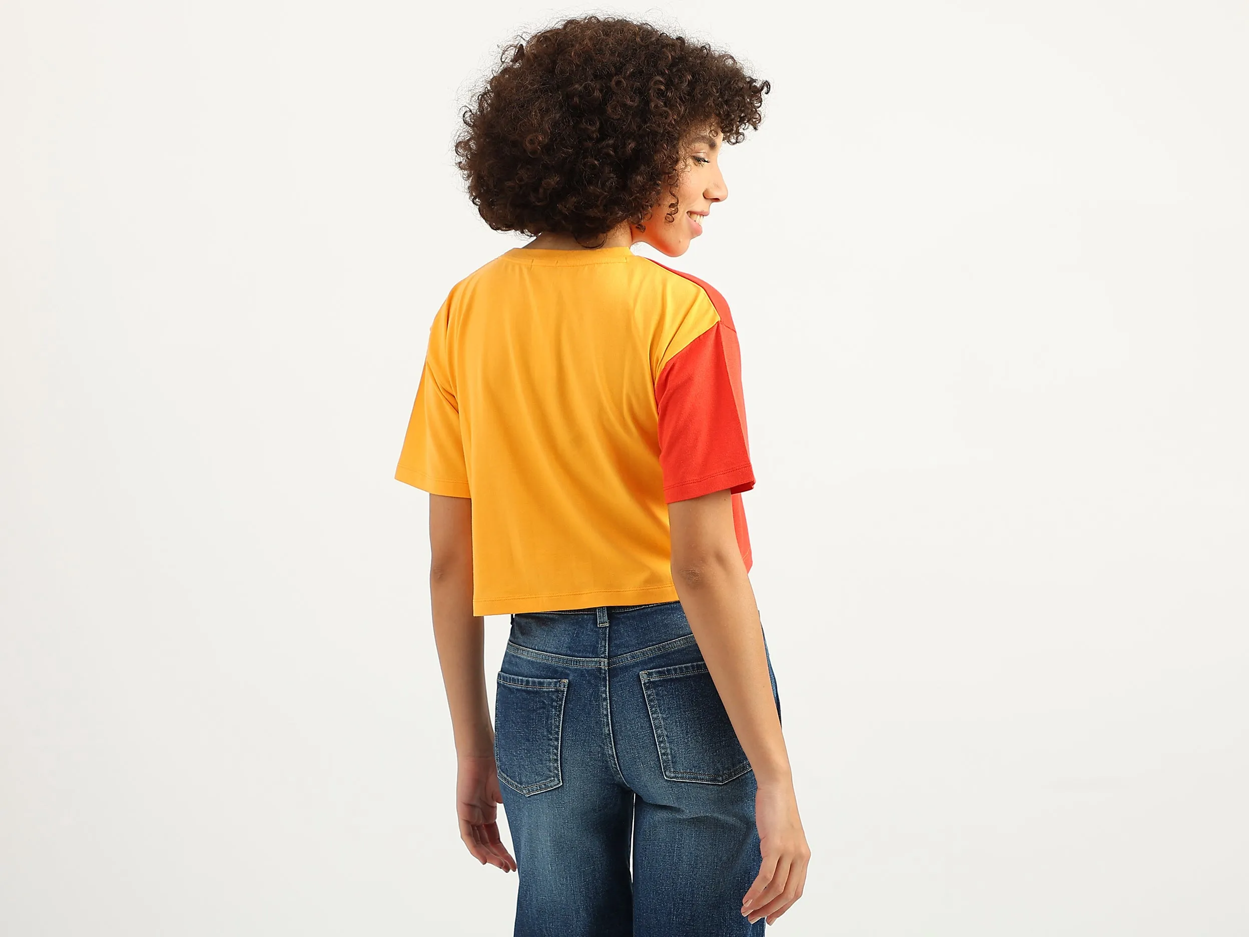 Women Colorblock Round Neck T-Shirt