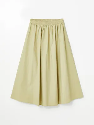Women Flared Skirt with Elastic Waist