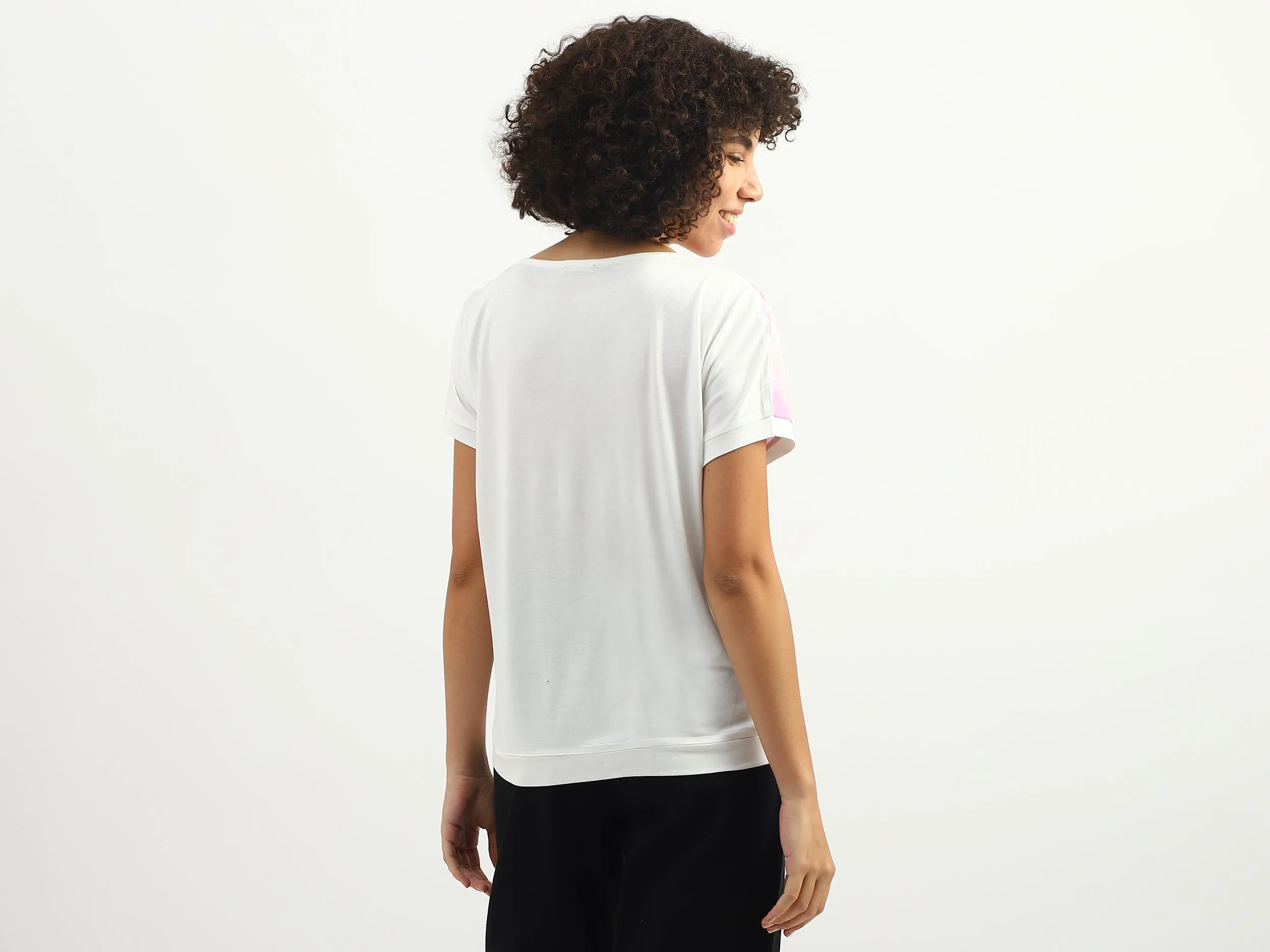 Women Tie & Dye Round Neck Top