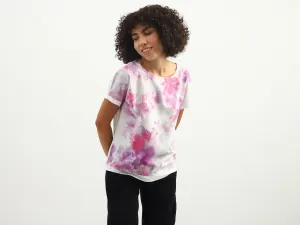 Women Tie & Dye Round Neck Top