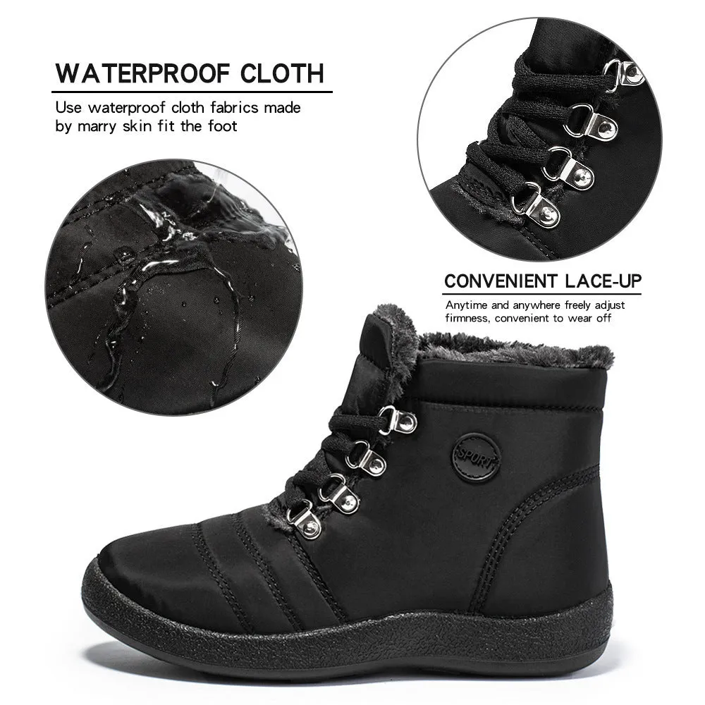 Women's Boots waterproof warm lace-up elegant comfortable snow winter