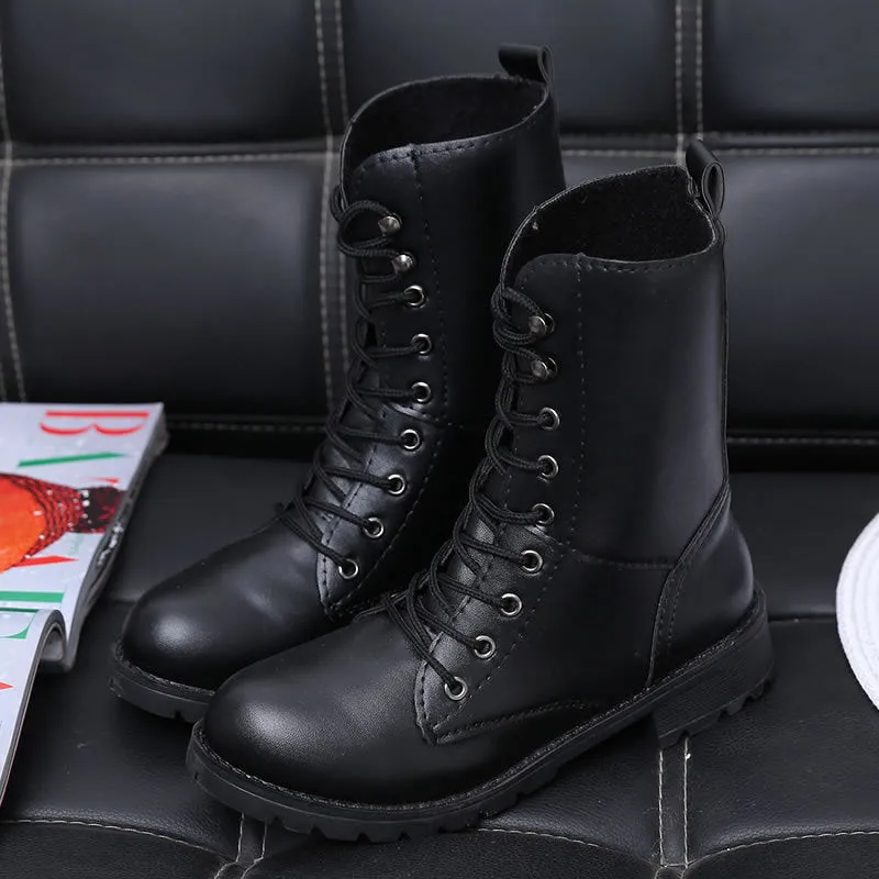 Women's Martin boots leather british style waterproof