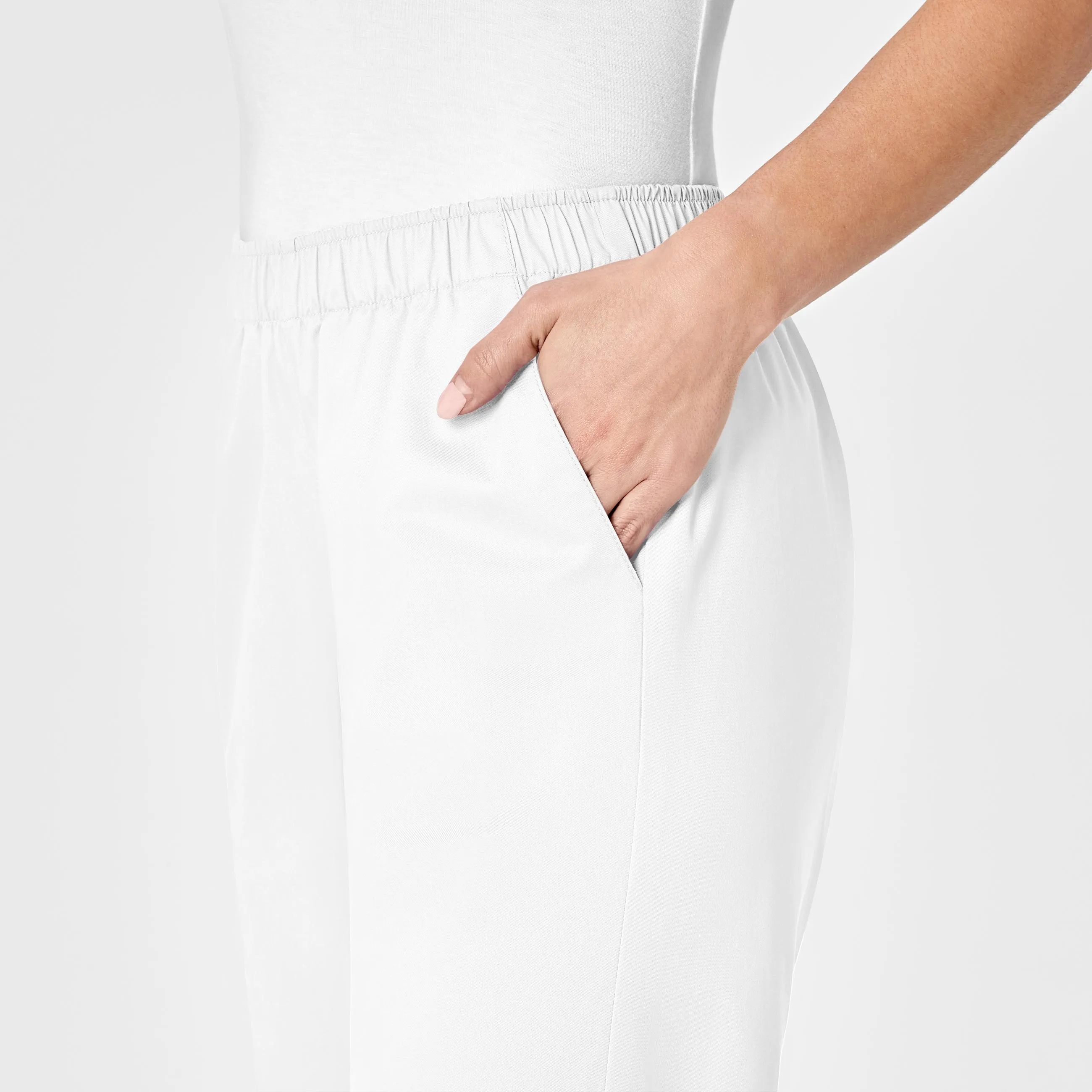 WonderWORK 501 Pull-On Cargo Scrub Pants White