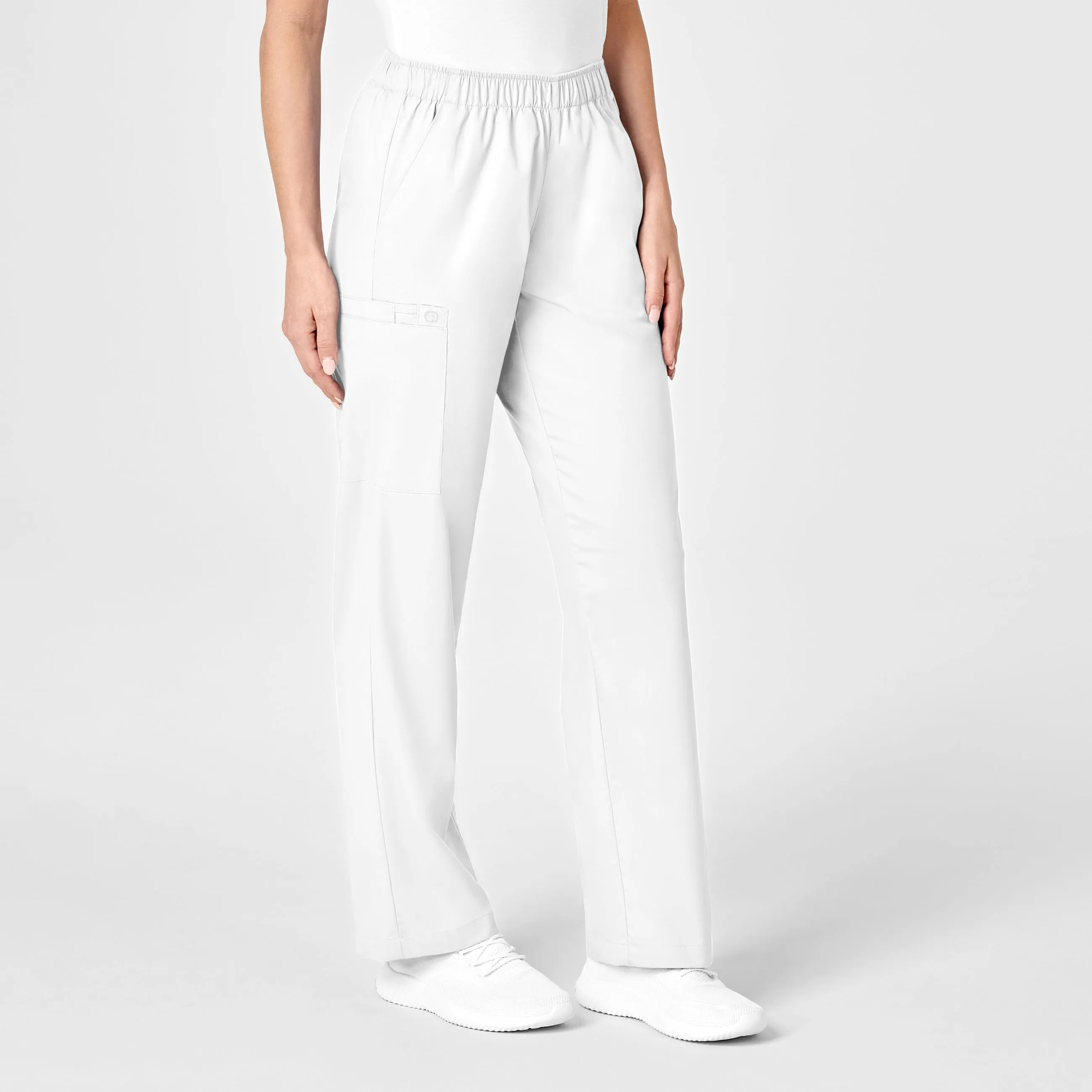 WonderWORK 501 Pull-On Cargo Scrub Pants White