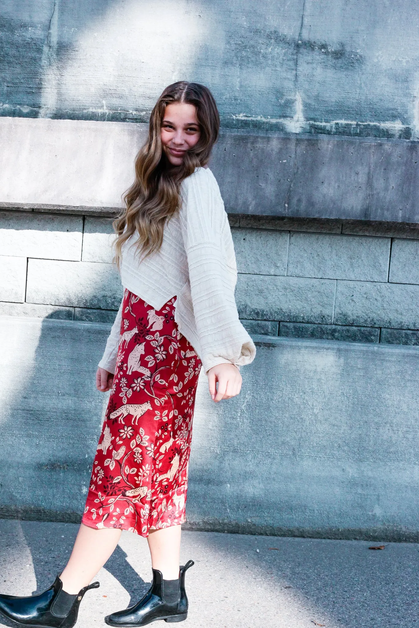 Woodland Satin Skirt
