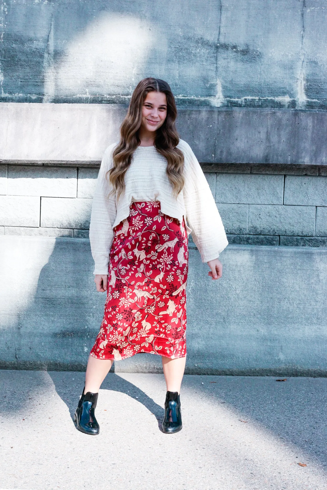 Woodland Satin Skirt