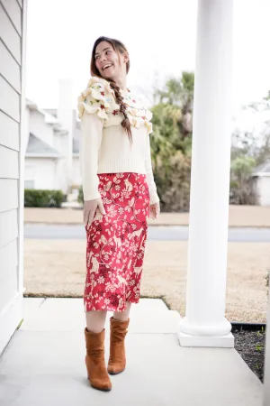 Woodland Satin Skirt