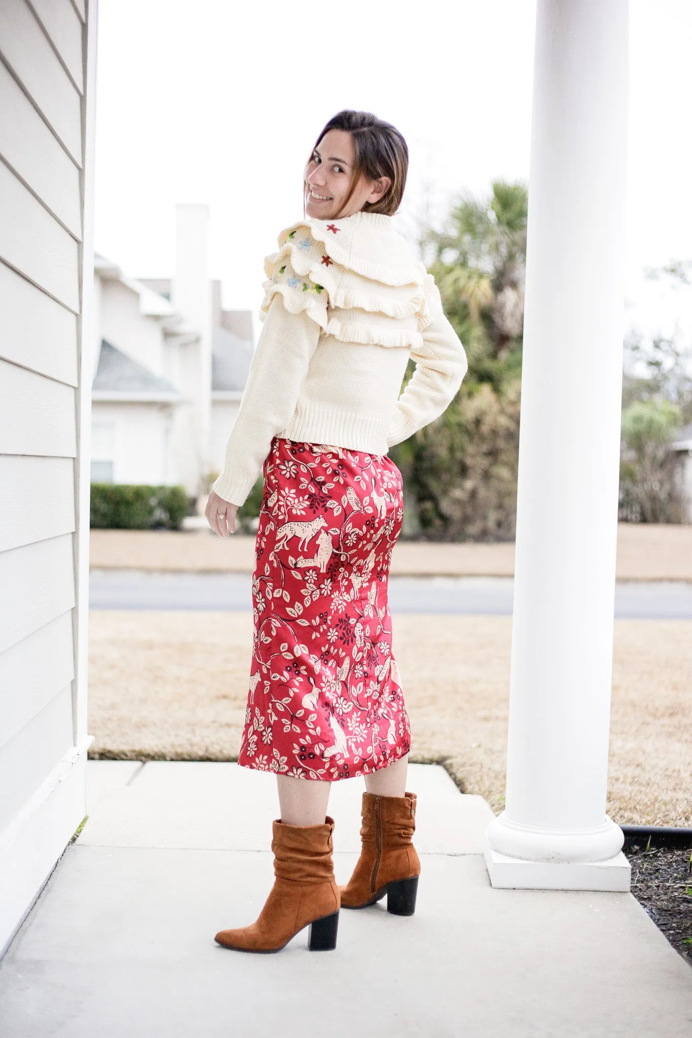 Woodland Satin Skirt