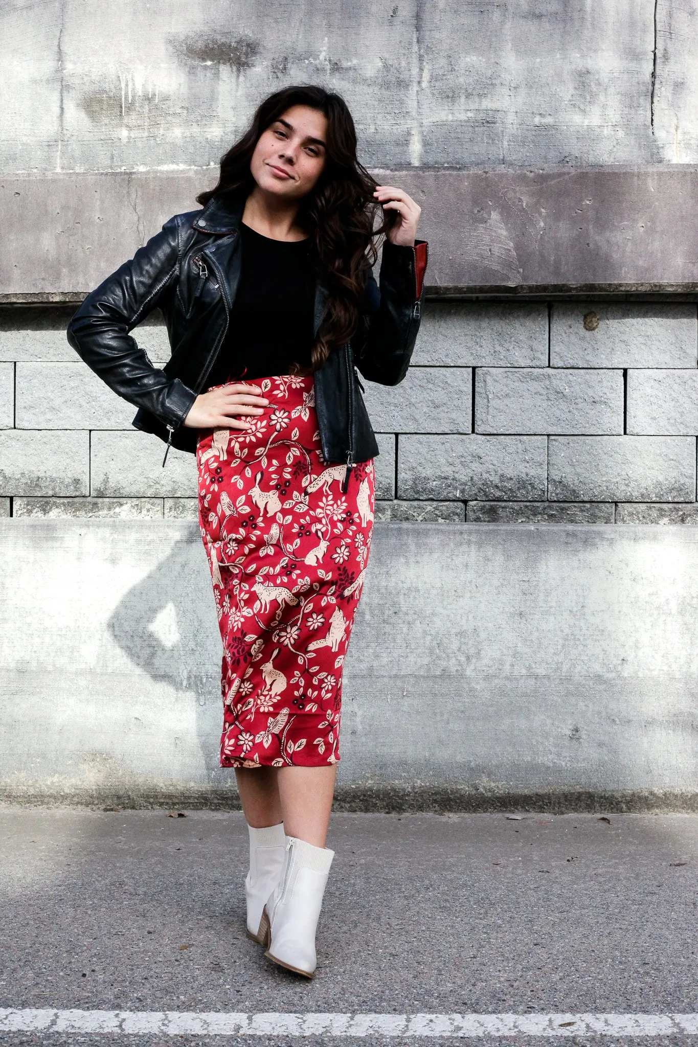 Woodland Satin Skirt