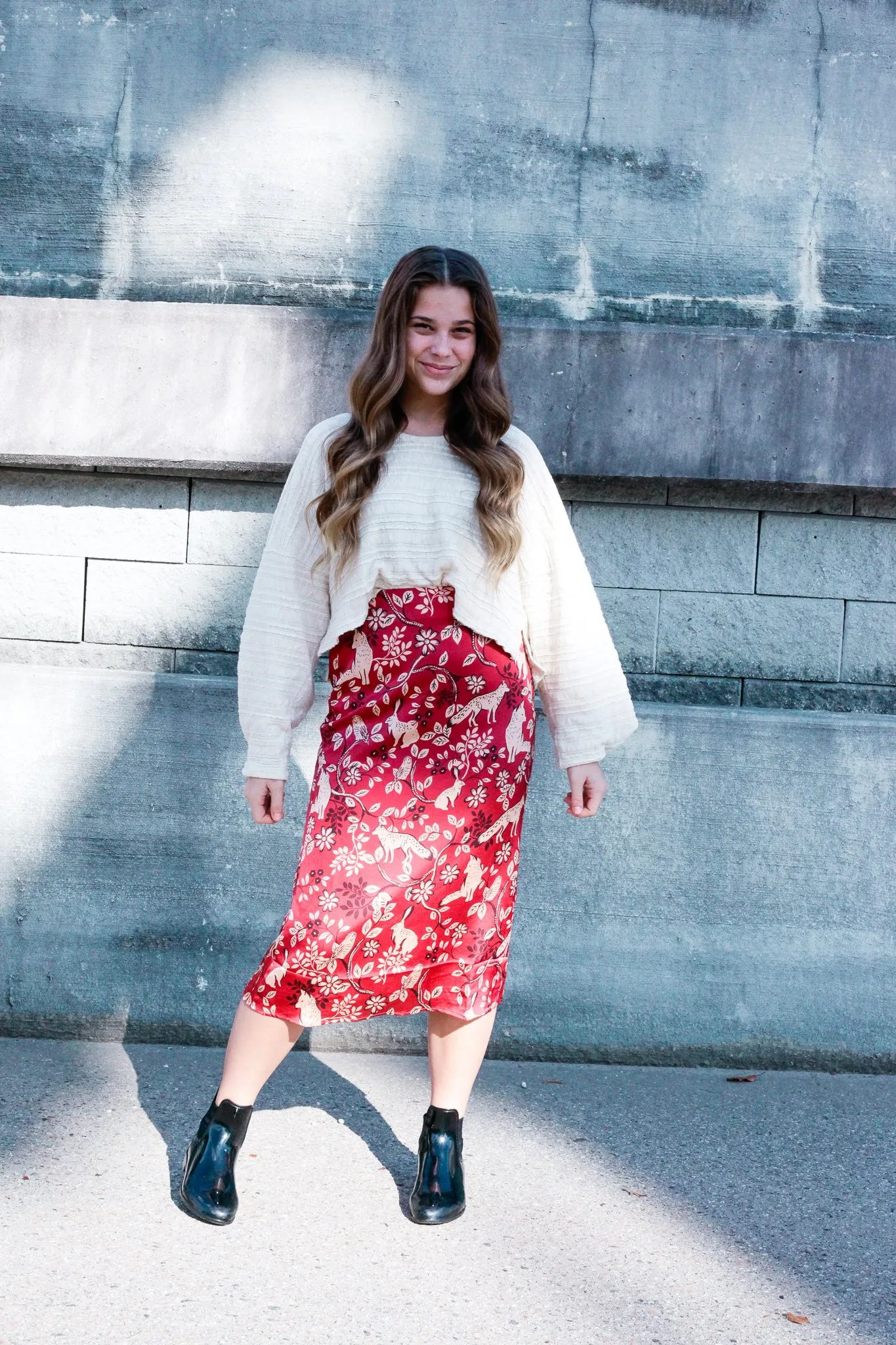 Woodland Satin Skirt