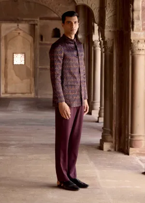 Zayn purple achkan kurta and pants